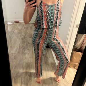 Multicolor Patterned Jumpsuit